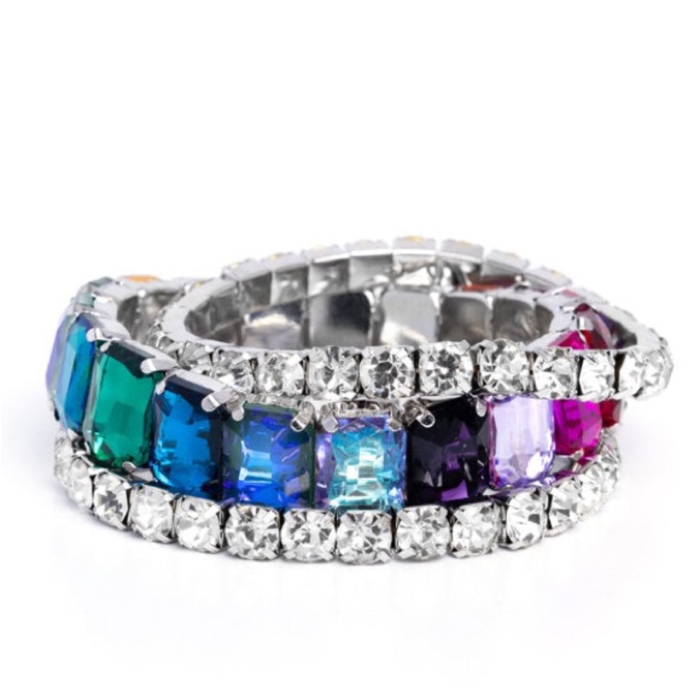 NWT Multicolor 3-Piece Gemstone Bracelet(Last One) - Picture 5 of 6